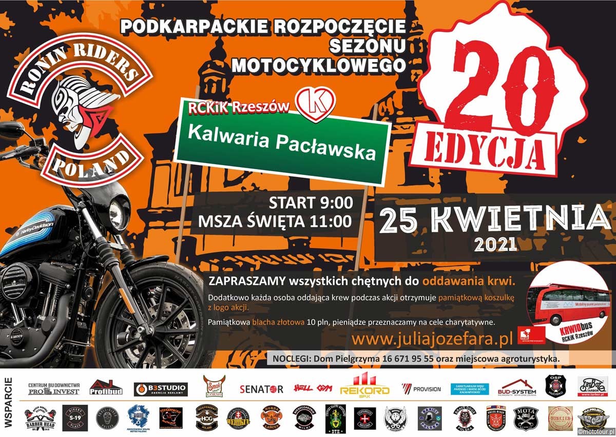 Podkarpackie Rozpoczęcie Sezonu Motocyklowego 2021 - Kalwaria Pacławska - Ronin Riders