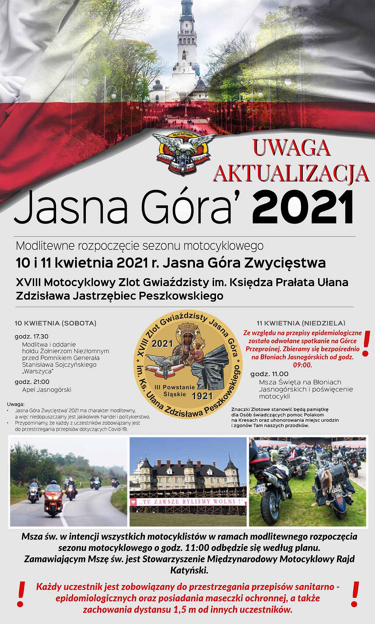 Zlot Gwiaździsty im. Ks. Ułana Zdzisława Peszkowskiego Jasna Góra 2021 - Częstochowa