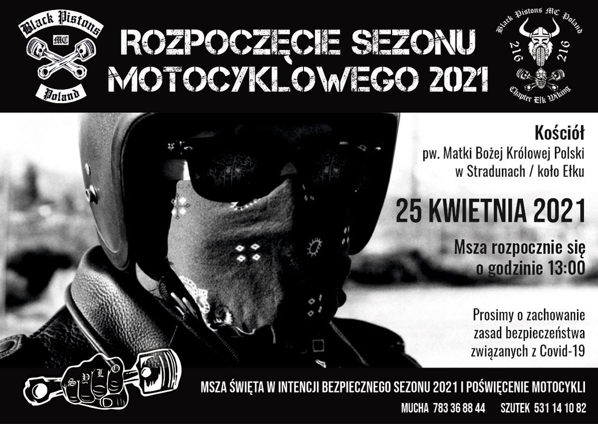 Rozpoczęcie Sezonu Motocyklowego 2021 - Straduny - Black Pistons MC